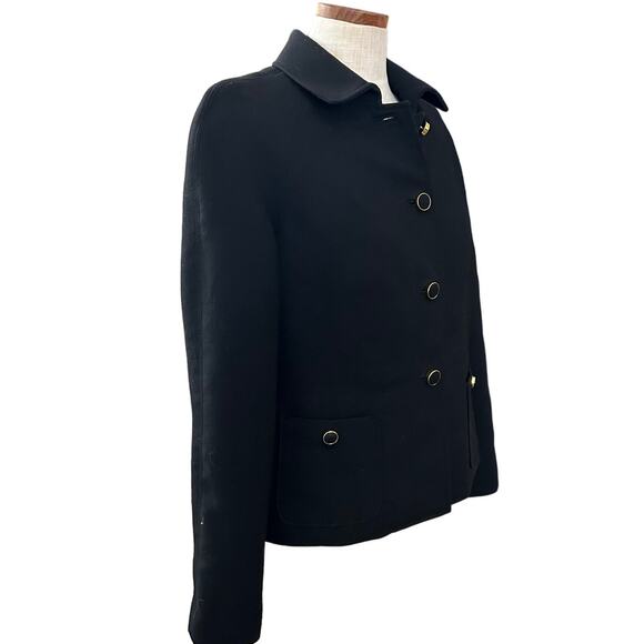 Talbots Tailored Black Blazer Jacket 12 Solid Career Modest Classic Professional - Picture 8 of 12